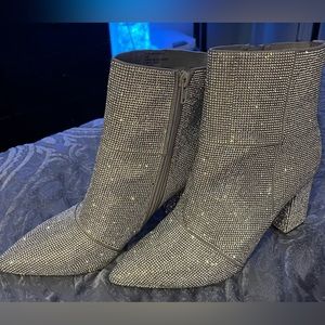 Silver Booties size 10